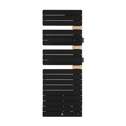 Sèche serviette électrique Allure 3 Virtuose 750+1000 Watts, Mât à droite Noir Carbone