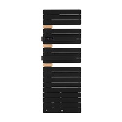 Sèche serviette électrique Allure 3 Virtuose 750+1000 Watts, Mât à gauche Noir Carbone