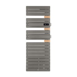 Sèche serviette électrique Allure 3 Virtuose 750+1000 Watts, Mât à droite Gris Roche