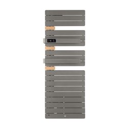 Sèche serviette électrique Allure 3 Virtuose 750+1000 Watts, Mât à gauche Gris Roche