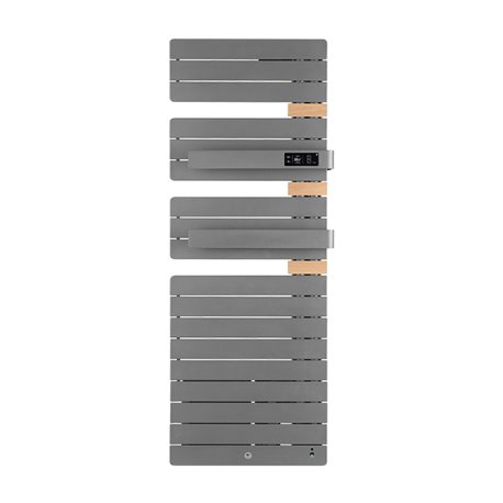 Sèche serviette électrique Allure 3 Virtuose 750+1000 Watts, Mât à droite Gris Menhir Sèche serviette électrique Allure 3 Virtuose 750+1000 Watts, Mât à droite Gris Menhir