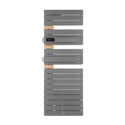 Sèche serviette électrique Allure 3 Virtuose 750+1000 Watts, Mât à gauche Gris Menhir