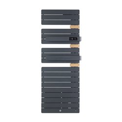 Sèche serviette électrique Allure 3 Virtuose 750+1000 Watts, Mât à droite Gris Ardoise