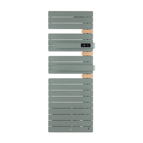 Sèche serviette électrique Allure 3 Virtuose 750+1000 Watts, Mât à droite Vert Eucalyptus Sèche serviette électrique Allure 3 Virtuose 750+1000 Watts, Mât à droite Vert Eucalyptus