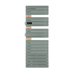 Sèche serviette électrique Allure 3 Virtuose 750+1000 Watts, Mât à gauche Vert Eucalyptus