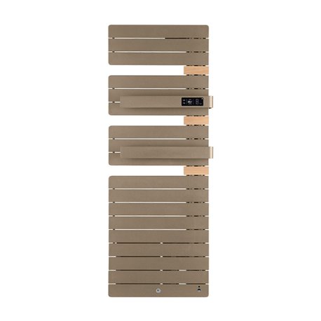 Sèche serviette électrique Allure 3 Virtuose 750+1000 Watts, Mât à droite Brun Sable Sèche serviette électrique Allure 3 Virtuose 750+1000 Watts, Mât à droite Brun Sable