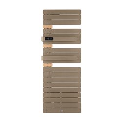 Sèche serviette électrique Allure 3 Virtuose 750+1000 Watts, Mât à gauche Brun Sable