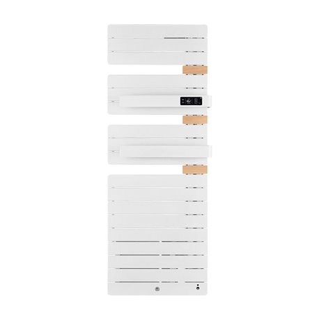 Sèche serviette électrique Allure 3 Virtuose 750+1000 Watts, Mât à droite Blanc Granit Sèche serviette électrique Allure 3 Virtuose 750+1000 Watts, Mât à droite Blanc Granit