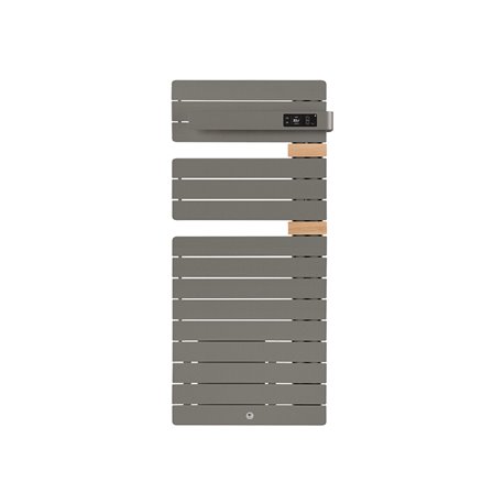 Sèche serviette électrique Allure 3 Classique 500+1000 Watts, Mât à droite Gris Roche