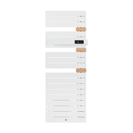 Sèche serviette électrique Allure 3 Classique 750+1000 Watts, Mât à droite Blanc granit