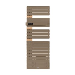 Sèche serviette électrique Allure 3 Classique 750+1000 Watts, Mât à gauche Brun Sable