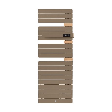 Sèche serviette électrique Allure 3 Classique 750+1000 Watts, Mât à droite Brun Sable