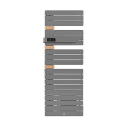 Sèche serviette électrique Allure 3 Classique 750+1000 Watts, Mât à gauche Gris Menhir