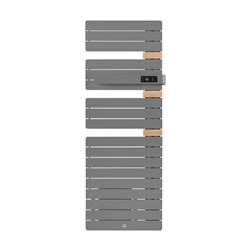 Sèche serviette électrique Allure 3 Classique 750+1000 Watts, Mât à droite Gris Menhir