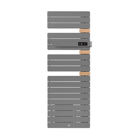 Sèche serviette électrique Allure 3 Classique 750+1000 Watts, Mât à droite Gris Menhir