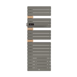 Sèche serviette électrique Allure 3 Classique 750+1000 Watts, Mât à gauche Gris Roche