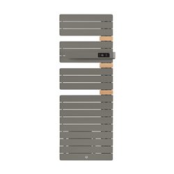 Sèche serviette électrique Allure 3 Classique 750+1000 Watts, Mât à droite Gris Roche