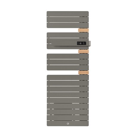 Sèche serviette électrique Allure 3 Classique 750+1000 Watts, Mât à droite Gris Roche