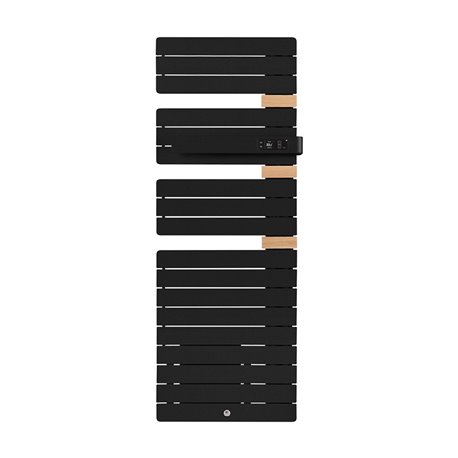 Sèche serviette électrique Allure 3 Classique 750+1000 Watts, Mât à droite Noir Carbone