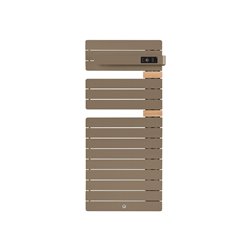 Sèche serviette électrique Allure 3 Classique 500 Watts, Mât à droite Brun Sable