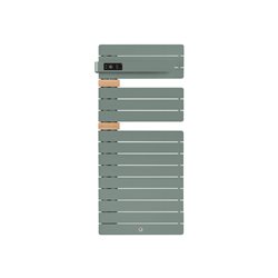Sèche serviette électrique Allure 3 Classique 500 Watts, Mât à gauche Vert Eucalyptus