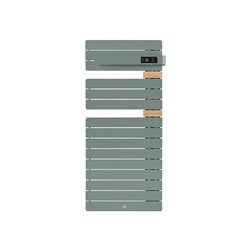 Sèche serviette électrique Allure 3 Classique 500 Watts, Mât à droite Vert Eucalyptus