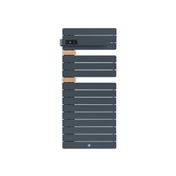 Sèche serviette électrique Allure 3 Classique 500 Watts, Mât à gauche Gris Ardoise