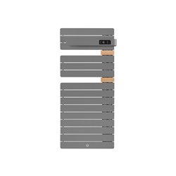 Sèche serviette électrique Allure 3 Classique 500 Watts, Mât à droite Gris Menhir