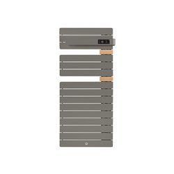 Sèche serviette électrique Allure 3 Classique 500 Watts, Mât à droite Gris Roche
