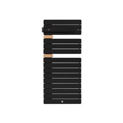 Sèche serviette électrique Allure 3 Classique 500 Watts, Mât à gauche Noir Carbone