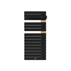 Sèche serviette électrique Allure 3 Classique 500 Watts, Mât à droite Noir Carbone