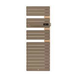 Sèche serviette électrique Allure 3 Classique 750 Watts, Mât à droite Brun Sable