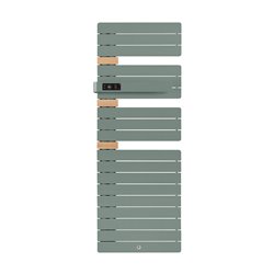 Sèche serviette électrique Allure 3 Classique 750 Watts, Mât à gauche Vert Eucalyptus