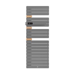 Sèche serviette électrique Allure 3 Classique 750 Watts, Mât à gauche Gris Menhir