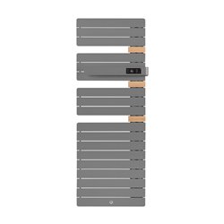 Sèche serviette électrique Allure 3 Classique 750 Watts, Mât à droite Gris Menhir
