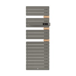 Sèche serviette électrique Allure 3 Classique 750 Watts, Mât à droite Gris Roche