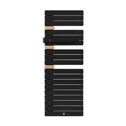 Sèche serviette électrique Allure 3 Classique 750 Watts, Mât à gauche Noir Carbone