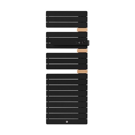 Sèche serviette électrique Allure 3 Classique 750 Watts, Mât à droite Noir Carbone