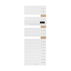 Sèche serviette électrique Allure 3 Classique 750 Watts, Mât à droite Blanc satin