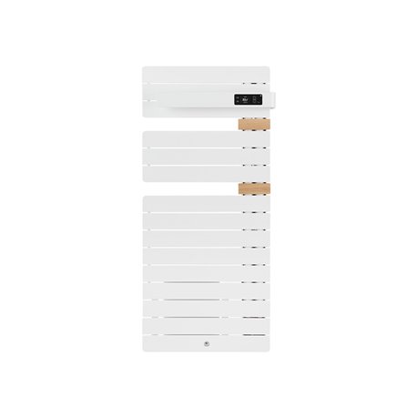 Sèche serviette électrique Allure 3 Classique 500+1000 Watts, Mât à droite Blanc satin
