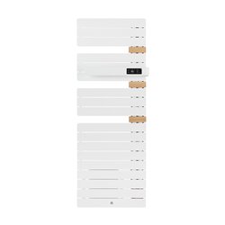 Sèche serviette électrique Allure 3 Classique 750+1000 Watts, Mât à droite Blanc satin