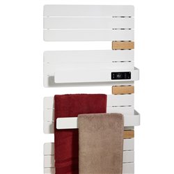 Sèche serviette électrique Allure 3 Classique 750+1000 Watts, Mât à gauche Blanc satin