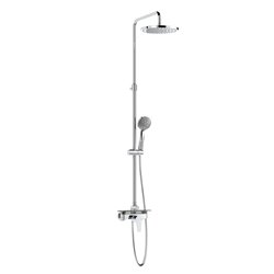 Colonne de douche Even-M Mitigeur monocommande, H 875-1275 mm, avec tablette adaptable