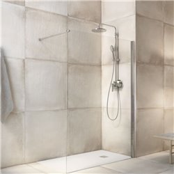 Colonne de douche Even-M Mitigeur monocommande, H 875-1275 mm, avec tablette adaptable