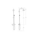 Colonne bain-douche Victoria-T Thermostatique, H 1370 mm, 