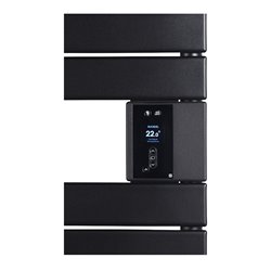 Sèche serviette mixte Riviera 2 1000+1000 Watts, Noir Carbone