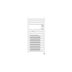 Sèche serviette électrique Riva 4 Étroit 300+1000 Watts, Blanc Satin
