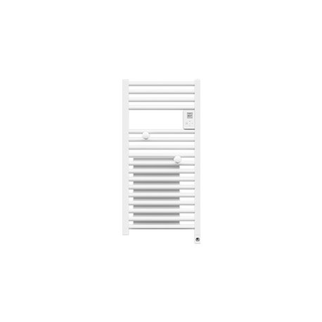 Sèche serviette électrique Riva 4 Étroit 300+1000 Watts, Blanc Satin