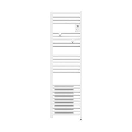 Sèche serviette électrique Riva 4 Étroit 500+1000 Watts, Blanc satin Sèche serviette électrique Riva 4 Étroit 500+1000 Watts, Blanc satin