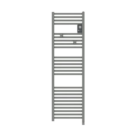 Sèche serviette électrique Riva 4 Étroit 500 Watts, Gris Menhir
